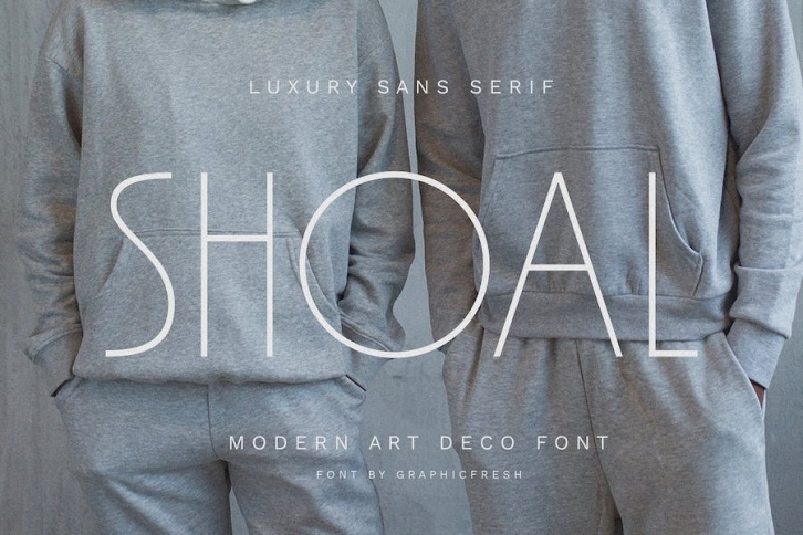 Shoal - Modern Art Deco Font Font Download