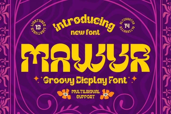 MAWUR | Groovy Retro Font Font Download