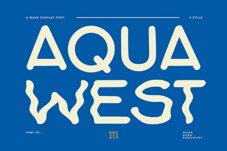 Aqua West | A Wave Display Font Font Download
