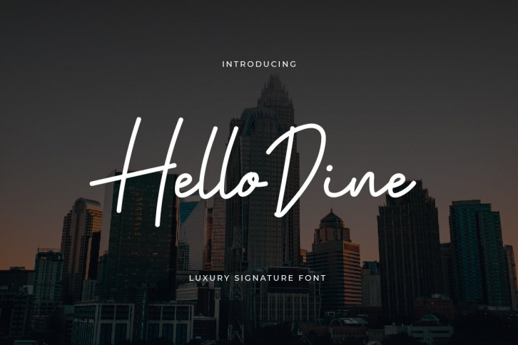 Hello Dine Signature Font Download