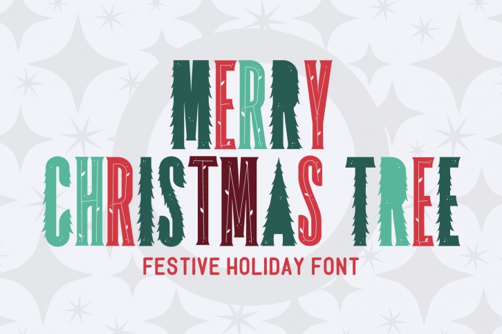 Merry Christmas Tree Holiday Font Download