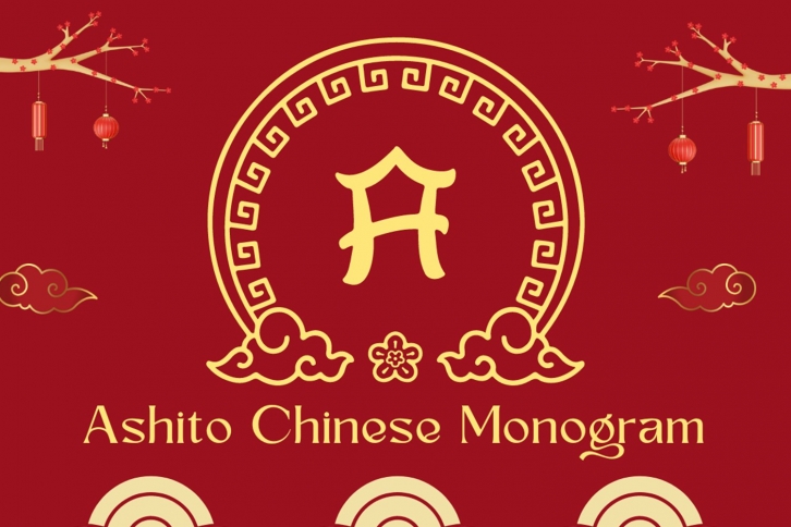 Ashito Chinese Monogram Font Download