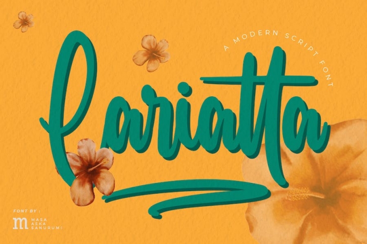 Lariatta | A Modern Script Font Font Download
