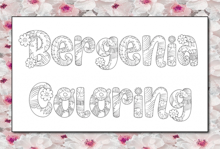 Bergenia Coloring Font Download