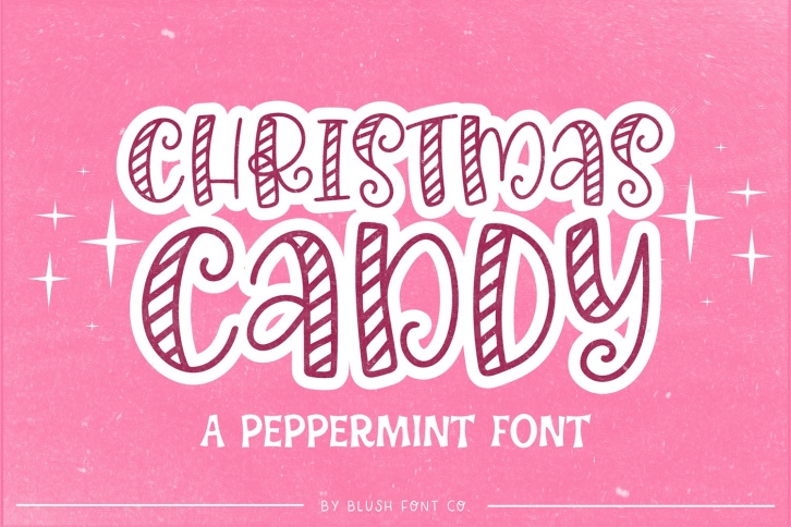 CHRISTMAS CANDY a Christmas Peppermint Font Download