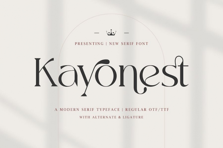 Kayonest A Modern Serif Typeface Font Download