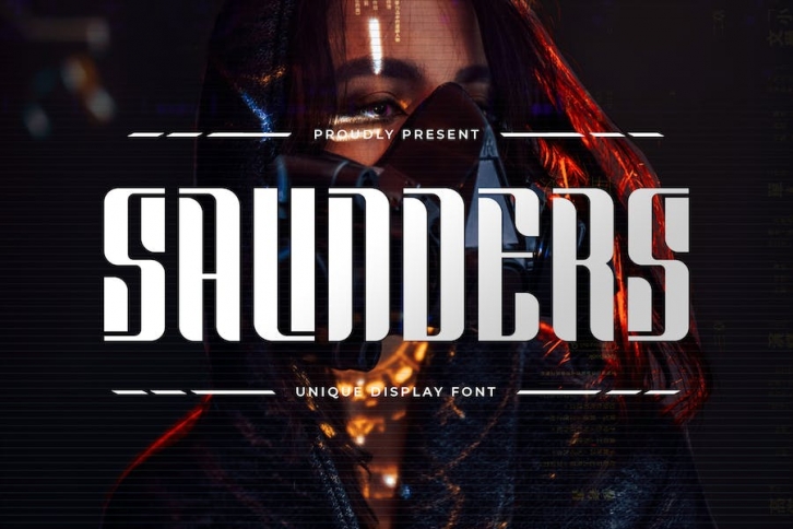 Saunders - Unique Display Font Font Download