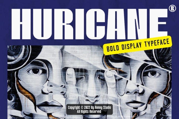 Huricane - A Bold Display Typeface Font Download