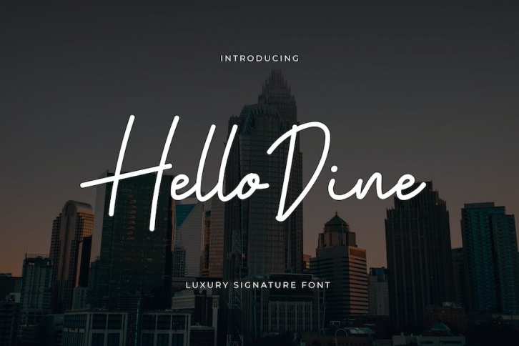 Hello Dine Signature Font Font Download