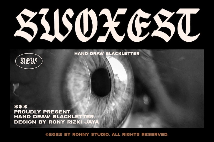 Swoxest - Hand Draw Blackletter Font Download
