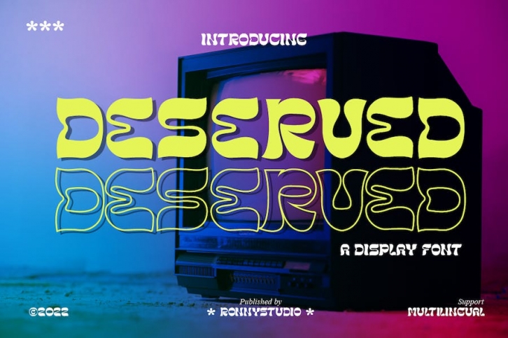 Deserved - A Display Font Font Download