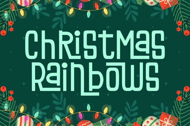 Christmas Rainbows Font Download