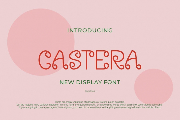 CASTERA Font Font Download