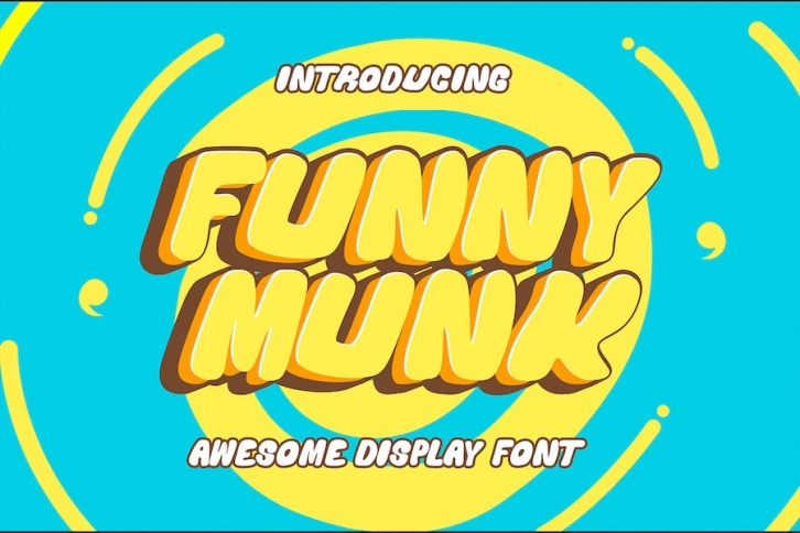 Funny Munk - Cute and Thick Display Font Font Download