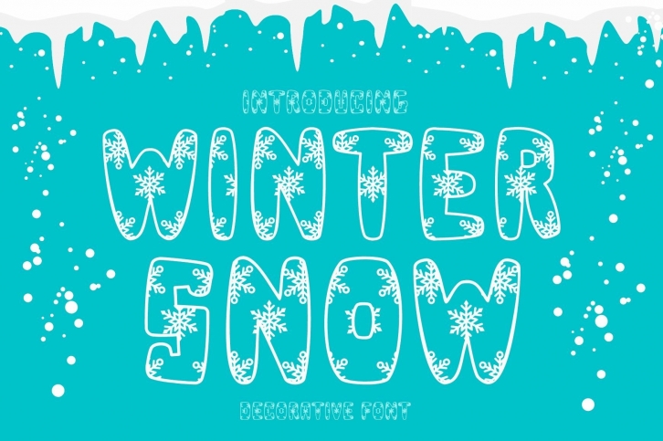 Winter Snow is a cute Christmas decorative Font Download