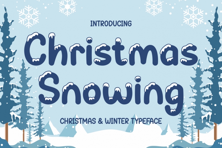 Christmas Snowing Font Download