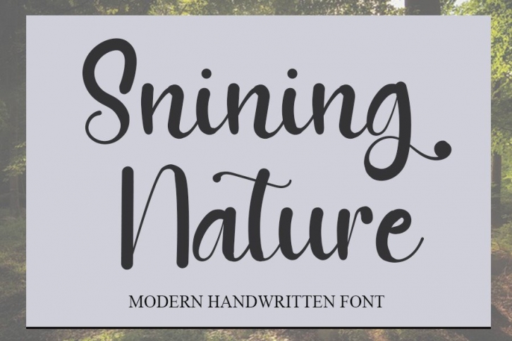 Shining Nature Font Download