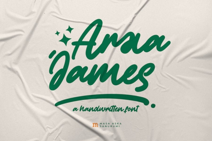 Arxa James | A Handwritten Font Font Download