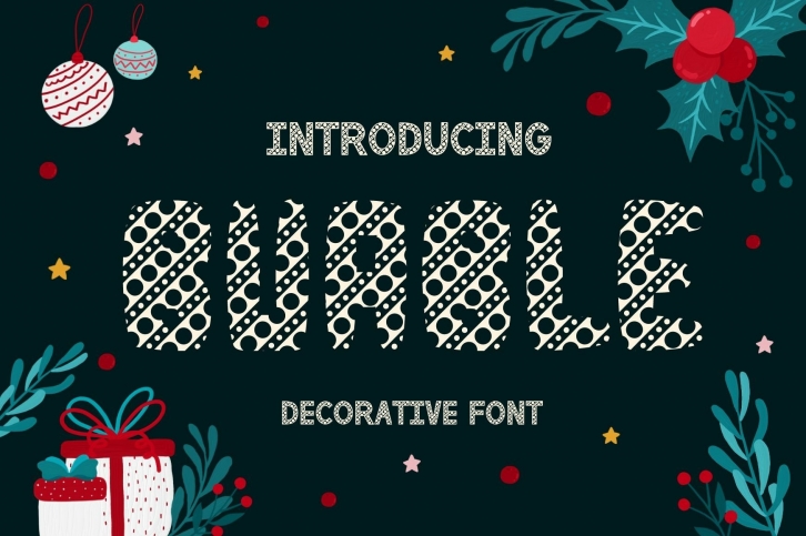Buable is a cute Christmas decorative Font Download