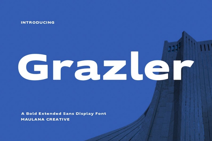 Grazler Bold Extended Sans Display Font Font Download