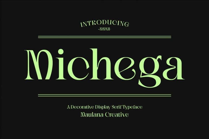 Michega Decorative Serif Typeface Font Download