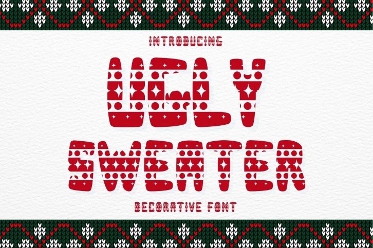 Ugly Sweater is a cute Christmas decorative Font Download