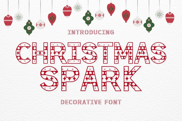 Christmas Spark is a cute Christmas decorative Font Download