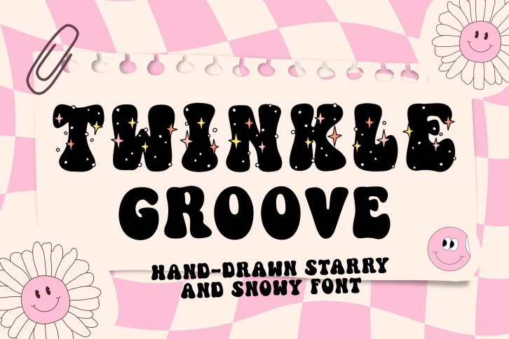 Twinkle Groove Quirky Retro Hand Drawn Font Download