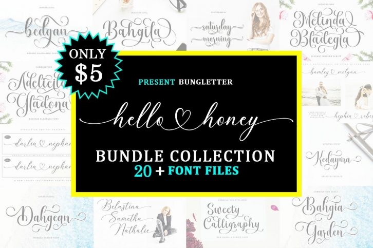 Hello Honey Bundle Collection Font Download