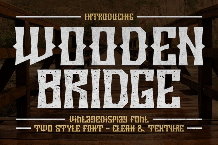 Wooden Bridge - Vintage Display Font Font Download