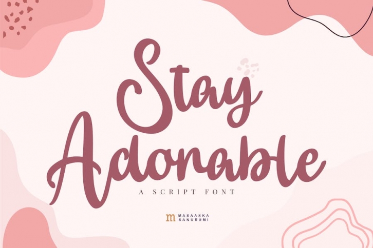 Stay Adorable | A Script Font Font Download