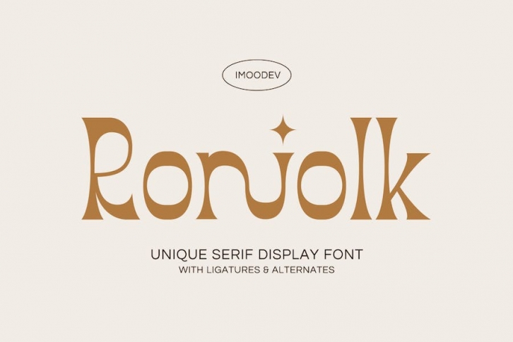 Roniolk - Aesthetic Fonts Design Font Download