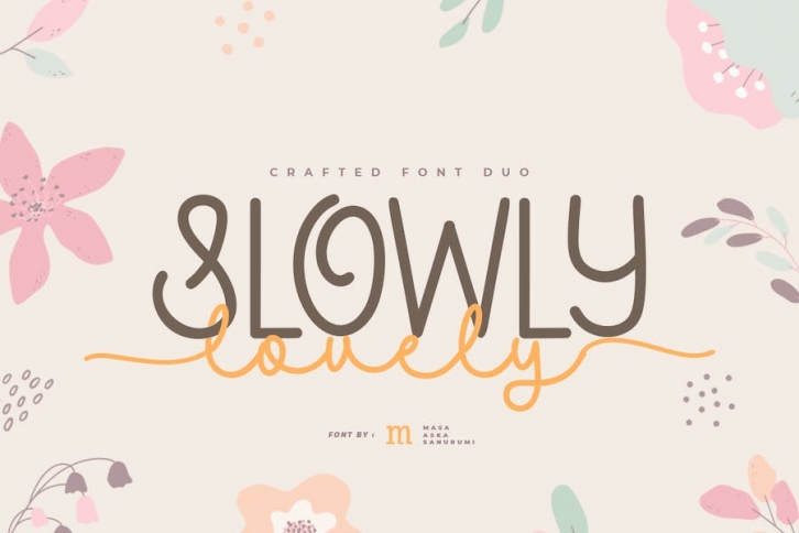 Slowly Lovely Duo | A Crafted Duo Font Font Download
