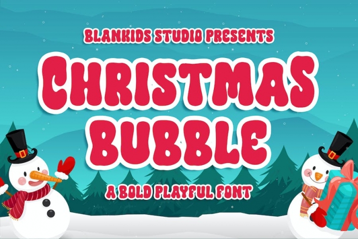 Christmas Bubble a Bold Playful Font Font Download