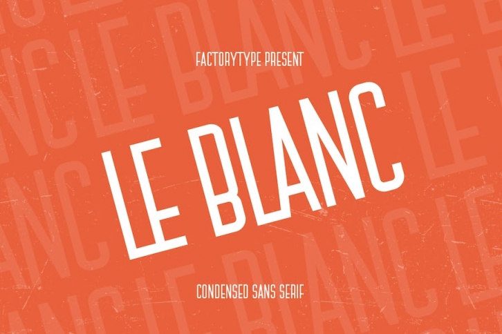 Le Blanc - Condensed Sans Serif Font Download