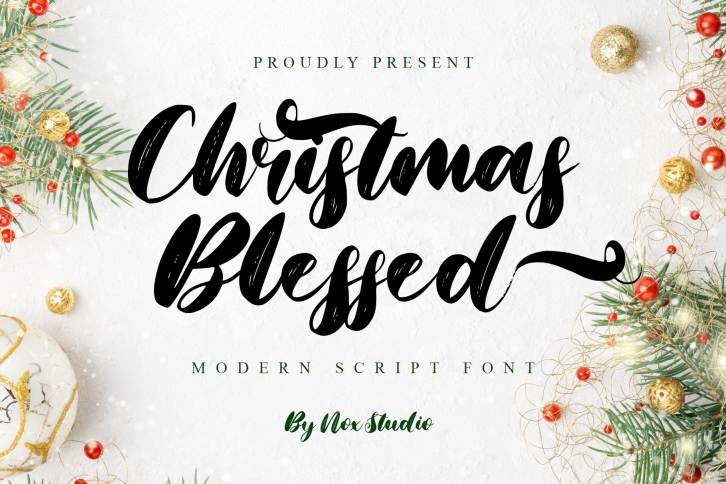 Christmas Blessed Font Download