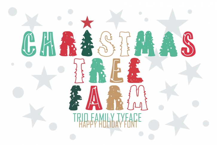 Christmas Tree Farm Trio Font Download