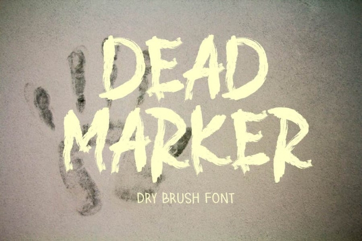 DEAD MARKER -  Dry Brush Font AM Font Download
