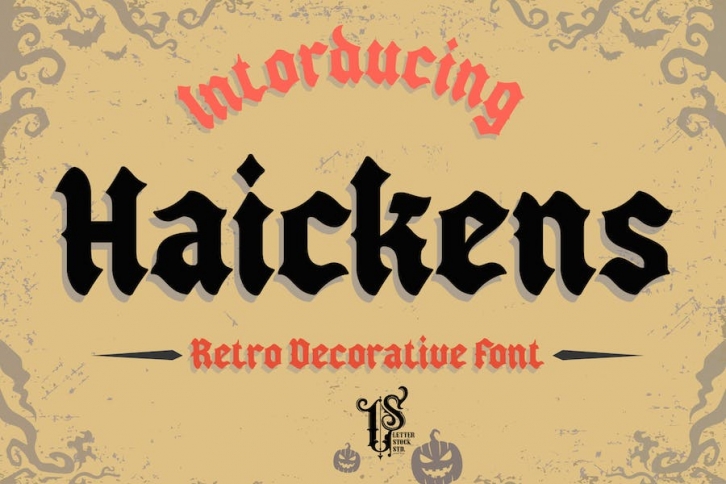 Haickens - Retro decorative Font Download