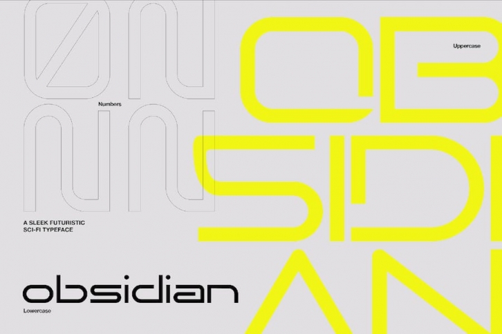 Obsidian - Futuristic Display Font Download