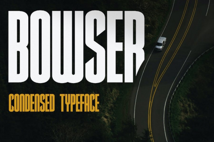 Bowser - Condensed Typeface Font Download