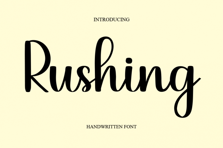 Rushing Font Download