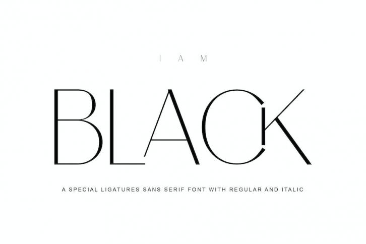 I Am Black Elegant Modern Sans Serif Font Font Download