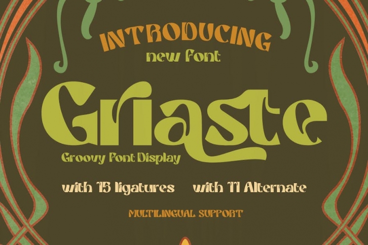 Griaste | Groovy Retro Font Font Download