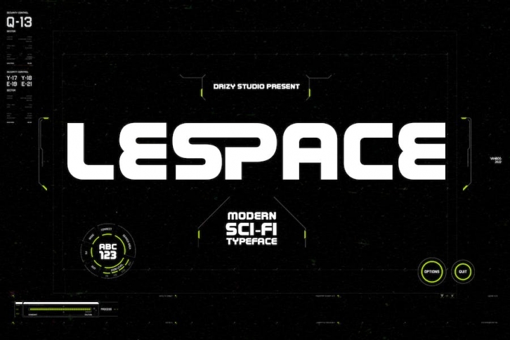 Lescape - Modern Sci-Fi Font Font Download
