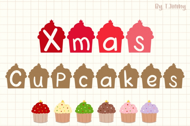 Xmas Cupcakes Font Download
