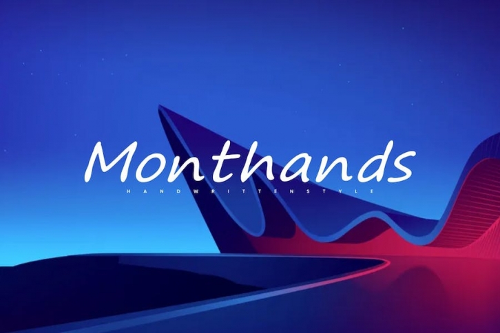 Monthands - Handwritten Font Font Download