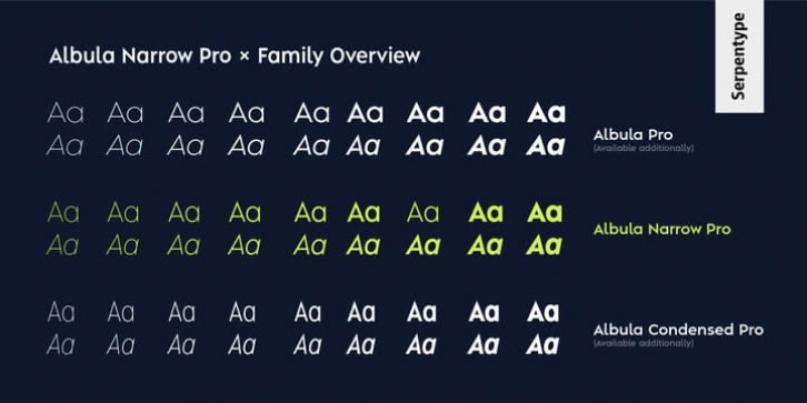 Albula Narrow Pro Font Download
