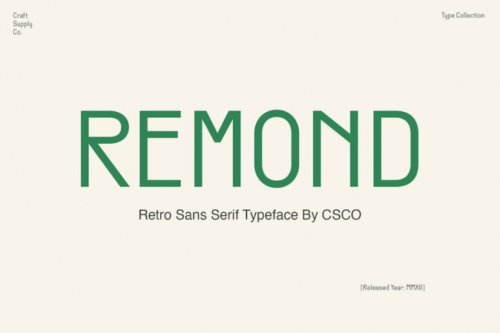 Remond - Retro Sans Serif Typeface Font Download