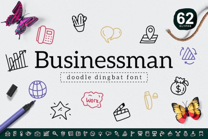 Businessman Dingbat Font Download